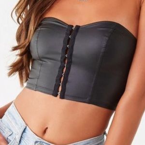 FOREVER 21 ||  Faux Leather Tube Top